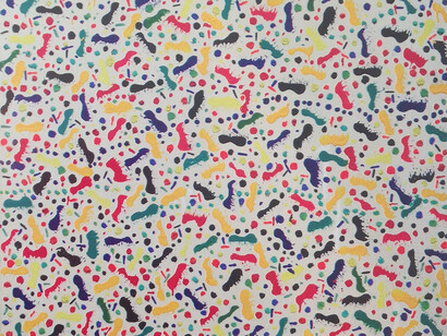 Agenore Fabbri, Giardini pubblici, 1986, olio su tela, cm 80  x  100 