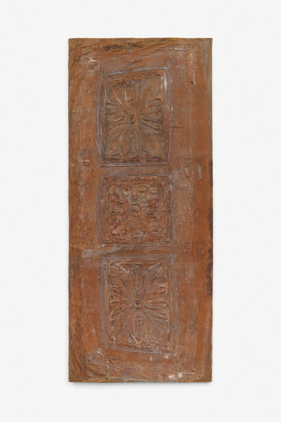 Heidi Bucher, Untitled (Puerta marron verde), 1986. Courtesy of Jahn und Jahn