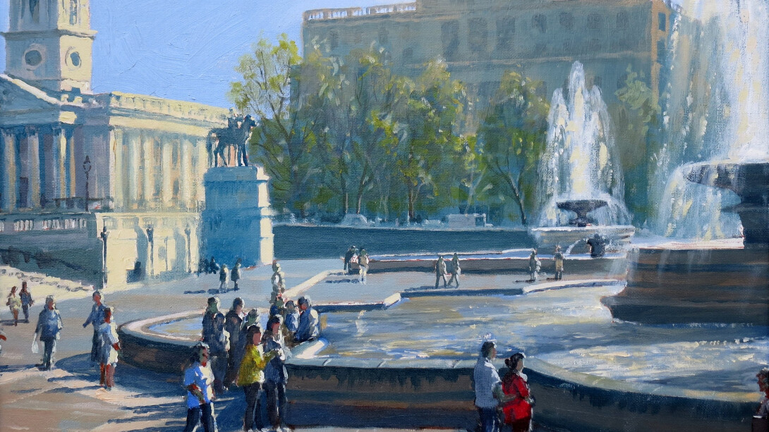 Wright, Morning Light,Trafalgar Square, 51 x 61 cm