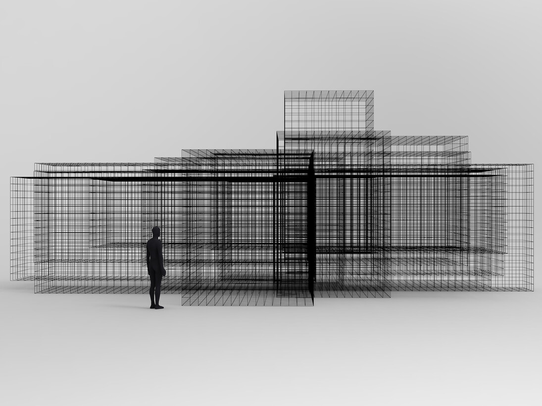 Digital rendering of Antony Gormley’s Matrix II, 2014 © Antony Gormley, Courtesy Galerie Thaddaeus Ropac Paris/Salzburg