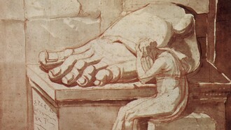 Johann Heinrich Füssli, La disperazione dell’artista di fronte alle rovine, 1778-1780, particolare. Zurigo, Svizzera