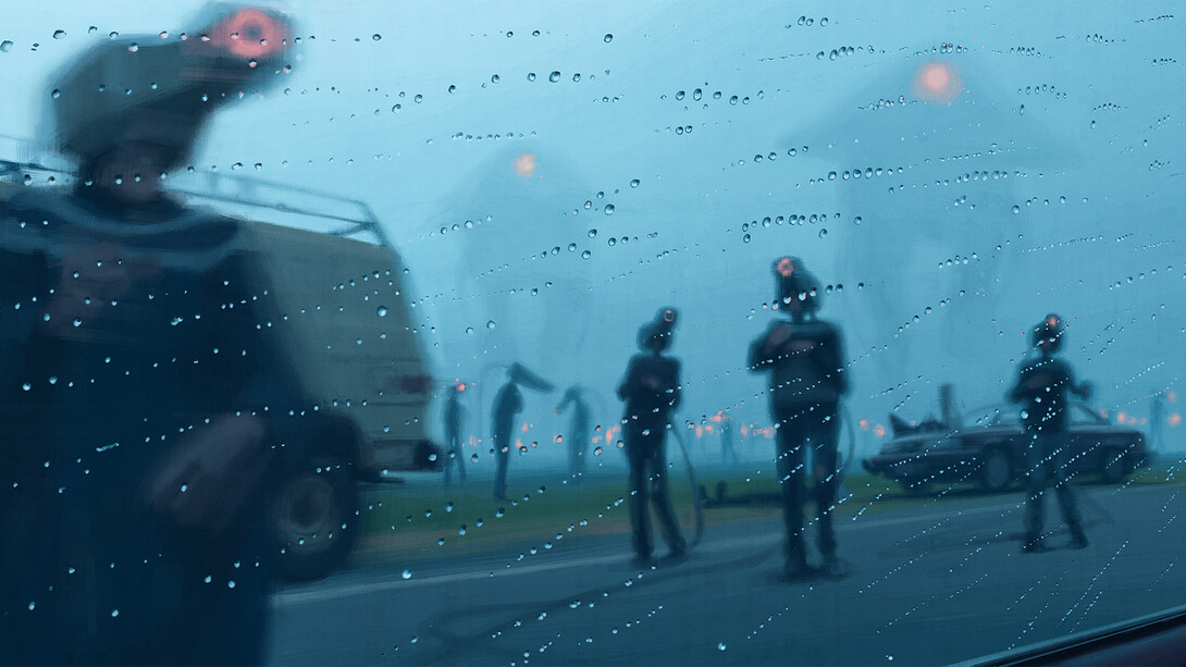 Simon Stålenhag, ilustración de la serie The Electric State (2017)