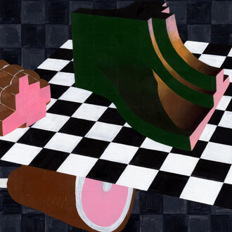 Lena Christakis, Flat lands, painting in exhibition. Courtesy of Pablo’s Birthday