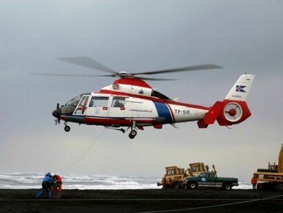 Helicopter in Iceland