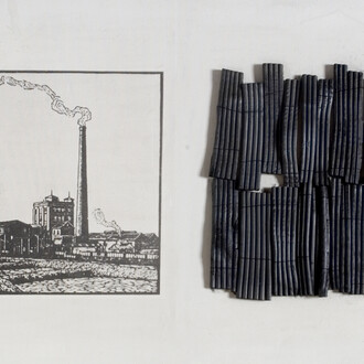 Dentro l'immagine, 1974, fusaggini su tela emulsionata, cm 50x90. Courtesy Galleria Studio
G7, Bologna