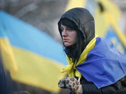 Manifestant en Ukraine