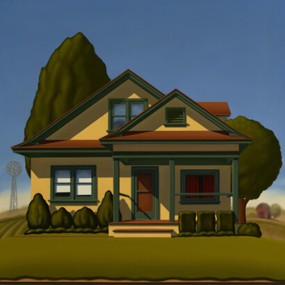 R. Kenton Nelson, Farmhouse, 2017. Courtesy of Caldwell Snyder Gallery