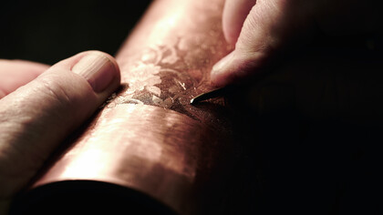 Engraved copper roller 