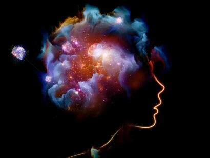 An artistic illustration of the consciousness in an active state