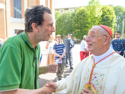 Roberto Carlo Delconte con il cardinale Angelo De Donatis in una foto di Luigi Bloise