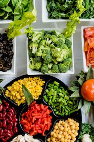 A buffet of clean and healthy eating includes adding more vegetables to the diet