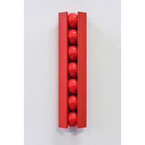 Cedric Christie, Red, 2015, Stove enamelled stainless steel, Photograph by Paul Tucker, Courtesy of Flowers Gallery London and New York