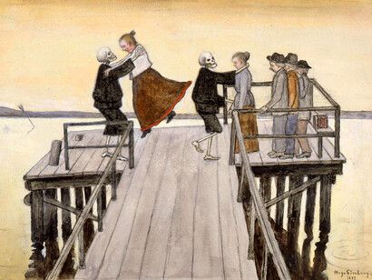 Hugo Simberg, Baile en el muelle (1899)