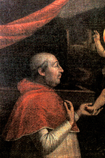 Il Bambin Gesù delle mani, copia antica del Pinturicchio a opera di Pietro Facchetti, XVI sec., (dettaglio)