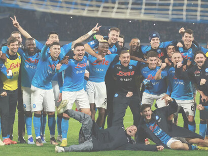 Il Napoli durante una partita di campionato