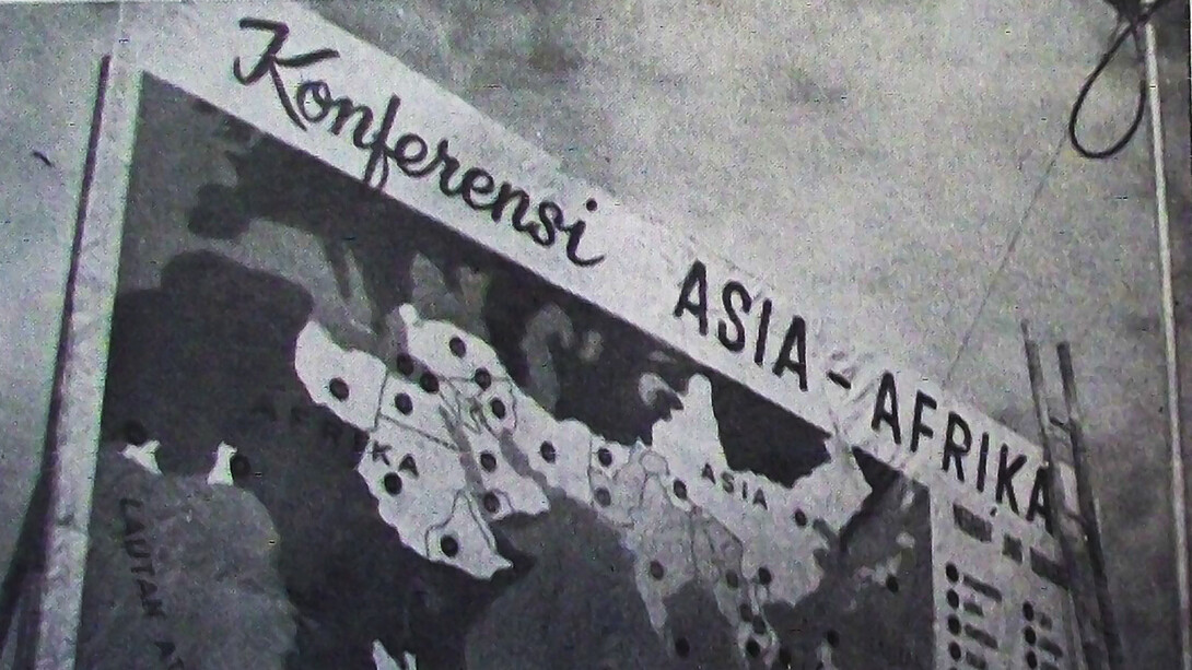 Cartel de la conferencia de Bandung, Indonesia, 1955