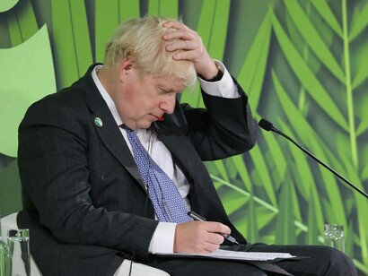Former Prime Minister Boris Johnson who was caught drinking at a lockdown party