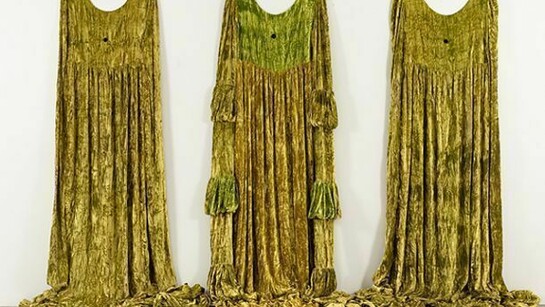 Beverly Semmes, Galleria Marabini, Leaf Lovers Monthly, 2007, Chrushed velvet, (Three parts) Dimensions Variable