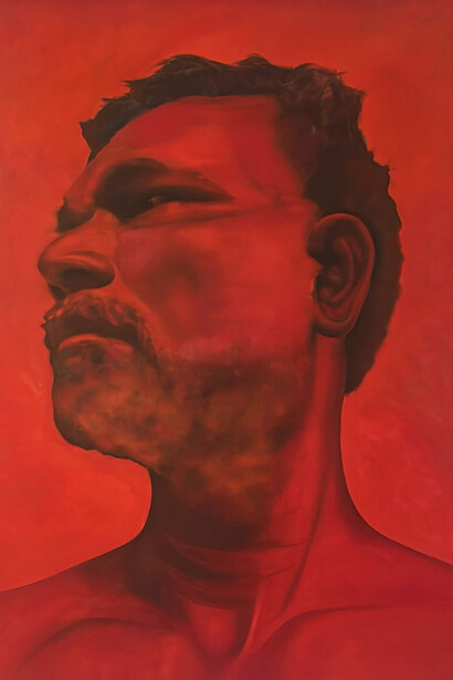 Riyas Komu, Untitled, 2025. Courtesy of Sakshi Gallery