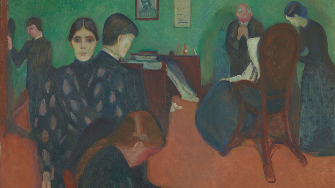 Edvard Munch, La morte nella stanza della malata, 1893. Courtesy of Palazzo Bonaparte