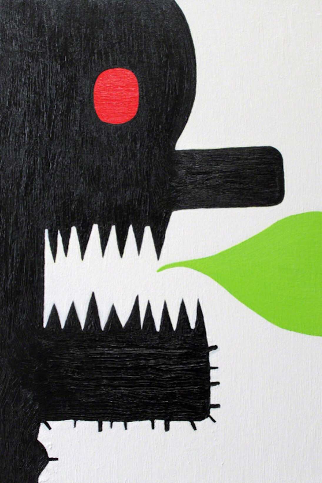 Alex Gene Morrison, Teeth Speak Green, 2016. Courtesy of Charlie Smith London