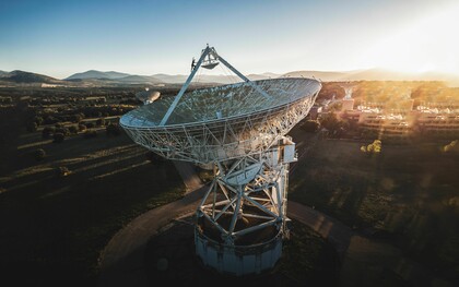 A satellite receiver supporting long-distance communications, reflecting the expanding role of cyberspace in international security