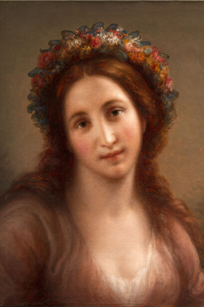 Giovanni Carnovali, detto Il Piccio, Flora, olio su tela, 54 x 44 cm