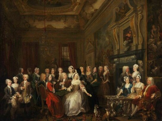 William Hogarth, An assembly at Wanstead House, Oil on canvas