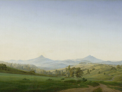 Caspar David Friedrich, Böhmische Landschaft mit dem Milleschauer, 1808. Mit freundlicher Genehmigung des Albertinum Museums