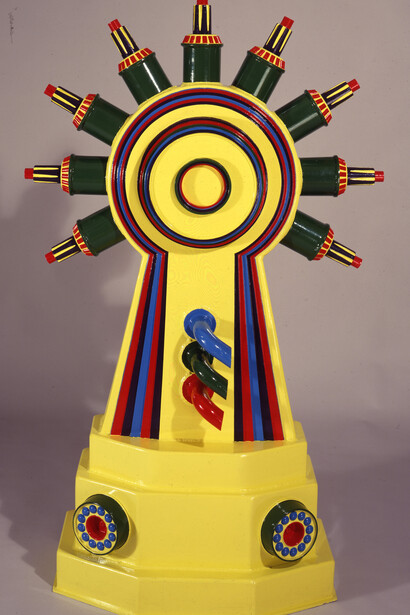 Diana as an Engine I, 1963–6, Aluminium, Height 162.6cm, British Council Collection. Courtesy the British Council Collection © Trustees of the Paolozzi Foundation, licensed by DACS