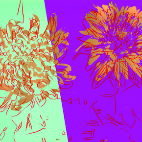 Andy Warhol, Kiku, Screen print on paper cm 27,9x20,6 c.a..1983-84