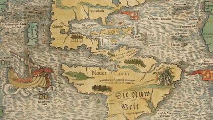 Mapa del Nuevo Mundo de Sebastián Münster (1552)