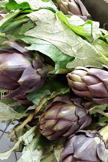 Carciofi al mercato. Ph Raethia Corsini