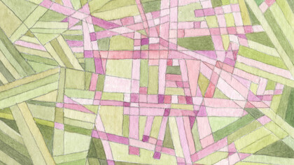 Heather in flower, watercolour, 12 x 8 cm, Mark Weighton, 2025