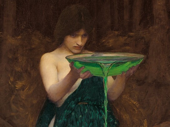 John William Waterhouse, Circe Invidiosa, 1892, particolare. Art Gallery of South Australia, Adelaide, Australia