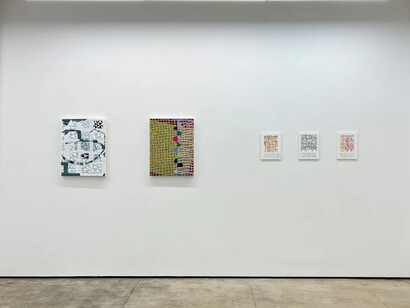Various artists, Between the lines, exhibition view. Courtesy of Kathryn Markel Fine Arts