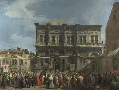 The Procession on the Feast Day of Saint Roch, about 1735, Canaletto (Giovanni Antonio Canal), oil on canvas. The National Gallery, London. Wynn Ellis Bequest, 1876. Image © National Gallery, London / Art Resource, NY