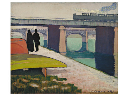 Emile Bernard. Iron Bridges at Asnières, 1887. The Museum of Modern Art, New York, Grace Rainey Rogers Fund, 1962. Courtesy of The Art Institute of Chicago