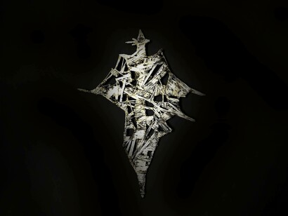 Tyrone Egbowon artwork entitled "Cross-sized web"