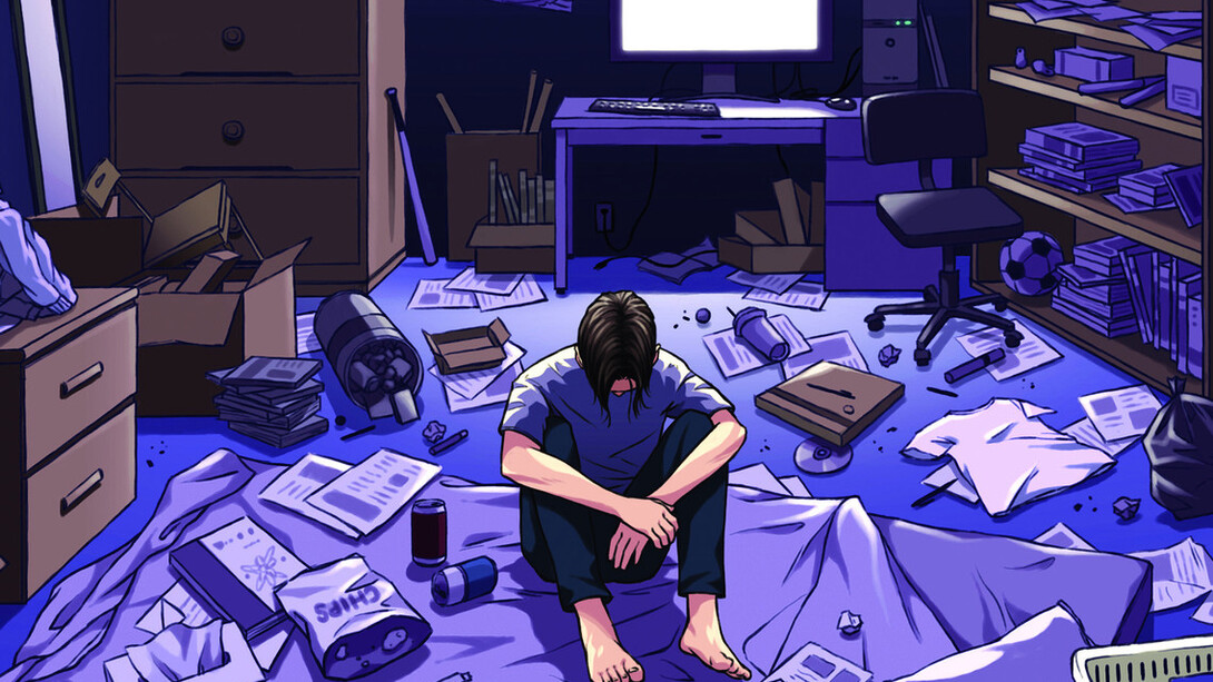 imagen de comic de un hikikomori en su habitación