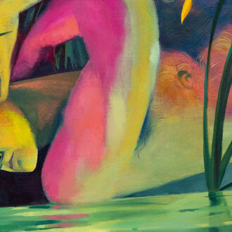 J. Carino, Looking back (detail), 2025. Courtesy of Yossi Milo Gallery