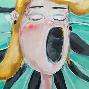 Micha Patiniott, detail of “ZzzzzZzzZzz”, 33 1/2” by 27 1/2”, oil on canvas, 2013, Copyright: Micha Patiniott. Courtesy: Anna Zorina Gallery, New York City