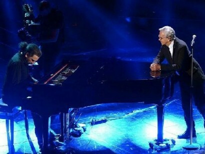 Stefano Bollani con Caetano Veloso a Sanremo 2013  
