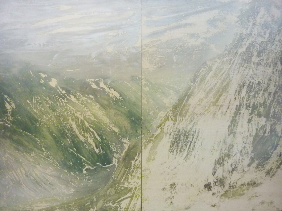 Pedro Vaz, Neblina, 2015, acrílico sobre madeira, 185 x 252 cm