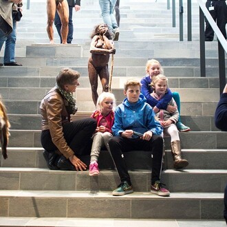 Begegnung mit dem menschen, ausstellungsansicht. Mit freundlicher genehmigung des Moesgaard Museums