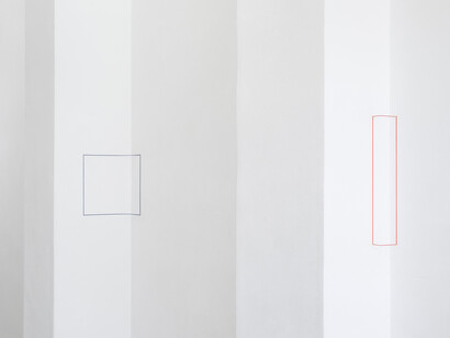 Fred Sandback, The complete multiples, 1968–94, ausstellungsansicht. Mit freundlicher genehmigung der Galerie Hubert Winter