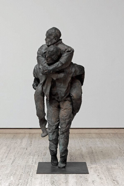 Juan Muñoz, Piggy back (right), 1996. Courtesy of Art Gallery of NSW