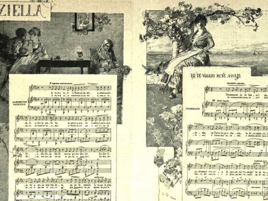 Le canzoni Napolitane, illustrate da Edoardo Dalbono. Graziella e Te voglio bene assaje, 1884