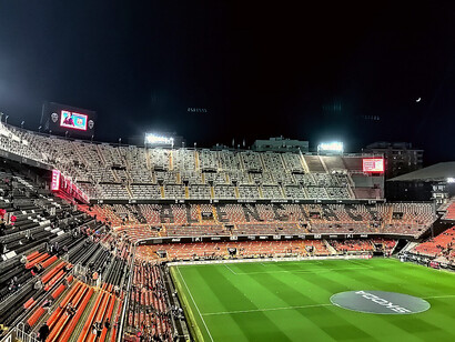 Mestalla before the Valencia vs. Barcelona La Liga 2023-2024 match, Spain