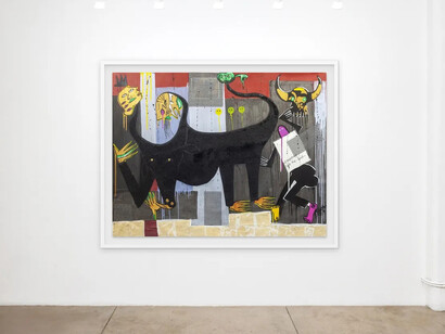 Blessing Ngobeni, What the paper remembers, exhibition view. Courtesy of Montague Contemporary